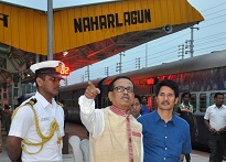 The Governor of Arunachal Pradesh Shri JP Rajkhowa at Railway Station, Naharlagun during the surprise visit on 3rd June 2015